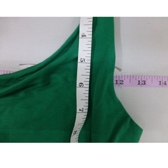 NWT Naked Wardrobe Green One Shoulder Cropped Top - Picture 10 of 11